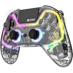 Freaks and Geeks Trade Invaders - Polychroma 4 Wireless Controller - PS4/PS3/Android/IOS/PC (Android, iOS, PC, PS3, PS4), Gaming Controller, Mehrfarbig