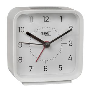 TFA Wecker 60.1044.02.10 weiß, analog, Quarzuhr