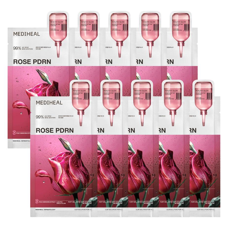 Mediheal - Rose PDRN Essential Mask Healthy Glow - 10 pcs. (370 g) (MEH-00040)
