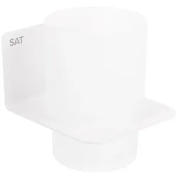 SAT Glashalter Montage ohne Bohren Weiß Edelstahl SATDMOOD27B
