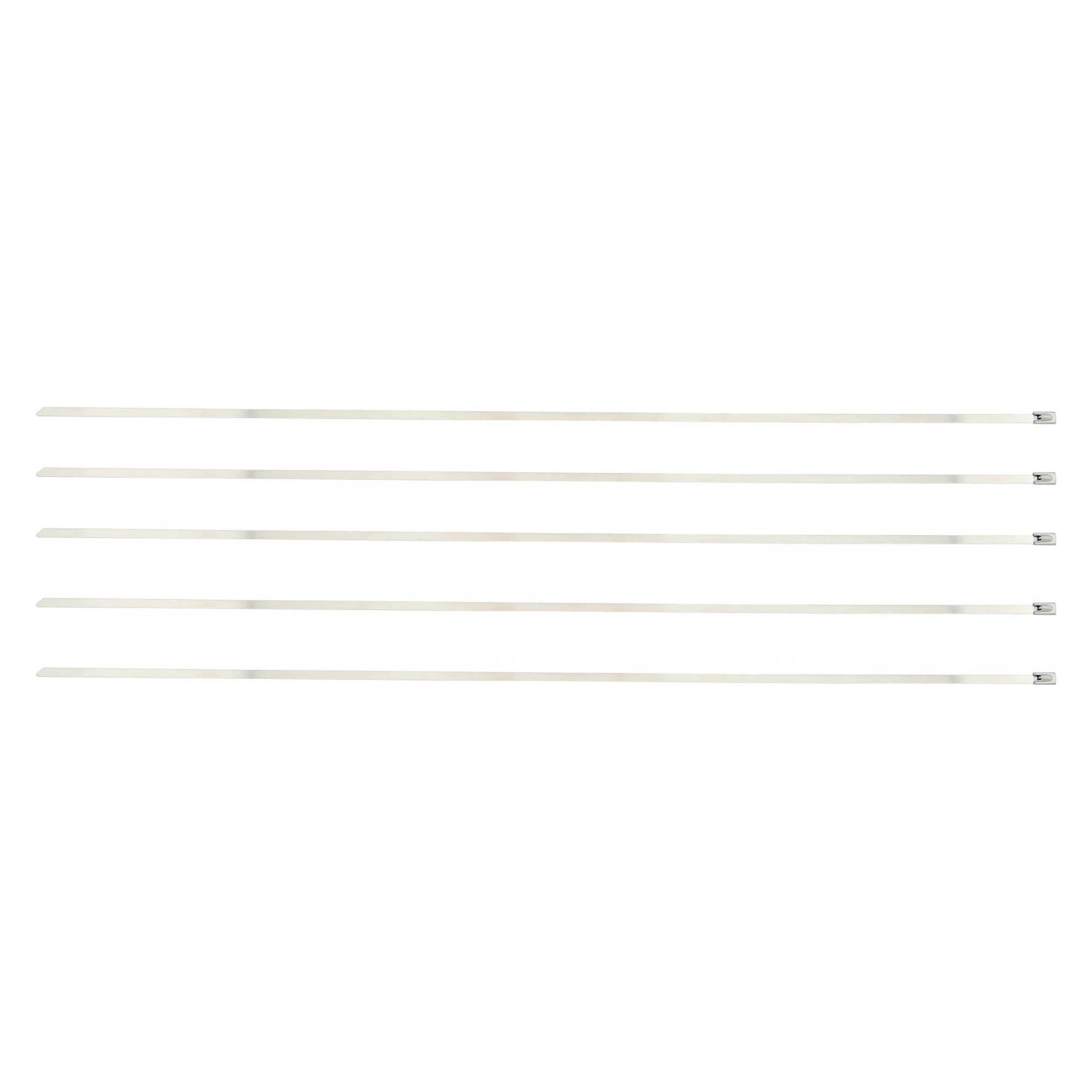 Silent Sport Kabelbinder 520 mm, Edelstahl, Satz (5 Stück), Breite: 4, 45 mm, AISI 304 Stahl (Metallkabelbinder, 520 mm, 5 Stk.) (ZUB20)
