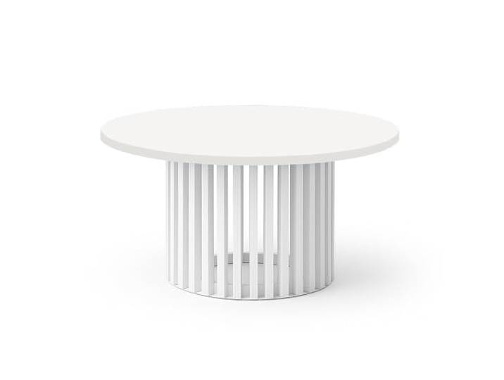 Dekori Möbel, Dover Couchtisch, 60 oder 75 cm, minimalistisch und zeitlos (Weiß/Weiß, 60 cm)