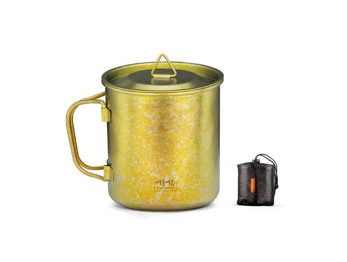 LuxusKollektion Tasse Titan Tasse 450ml faltbarer Griff Gold