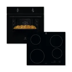 ELXB2K (KOHLH00BK + CIB60424CK) Backofenset 7Heizarten AquaClean Induktionskochfeld 60cm rahmenlos