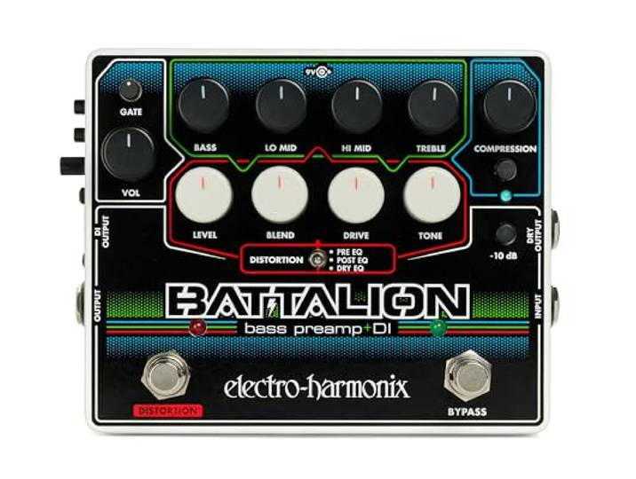 Electro Harmonix Battalion Bass Preamp & DI Bass Gitaareffect pedaal