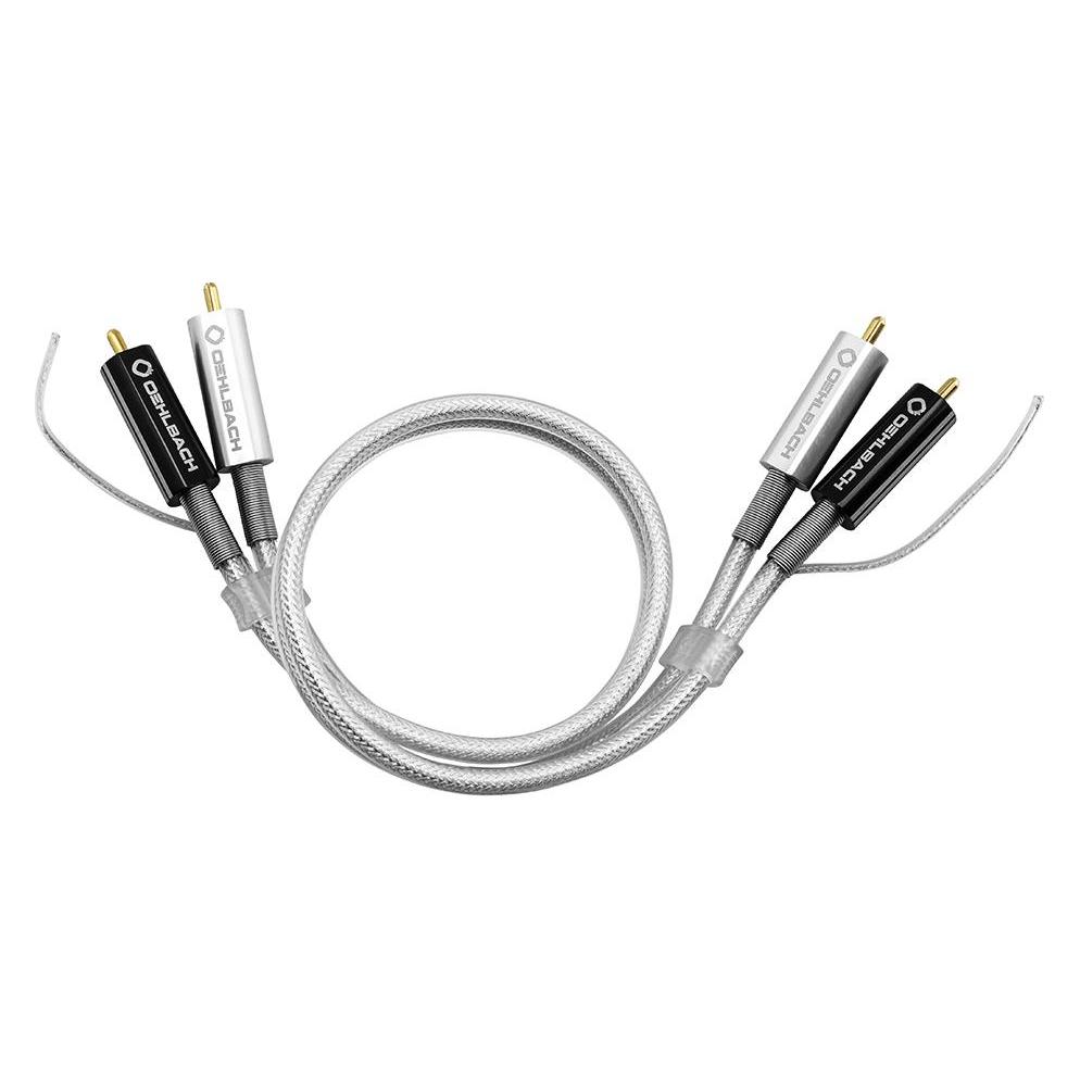 Oehlbach Audio Anschlusskabel Cinch (2x Stecker 2x Stecker) 0.50 m vergoldete Steckkontakte Silver Express (0.50 m, Cinch Kabel) (2600)