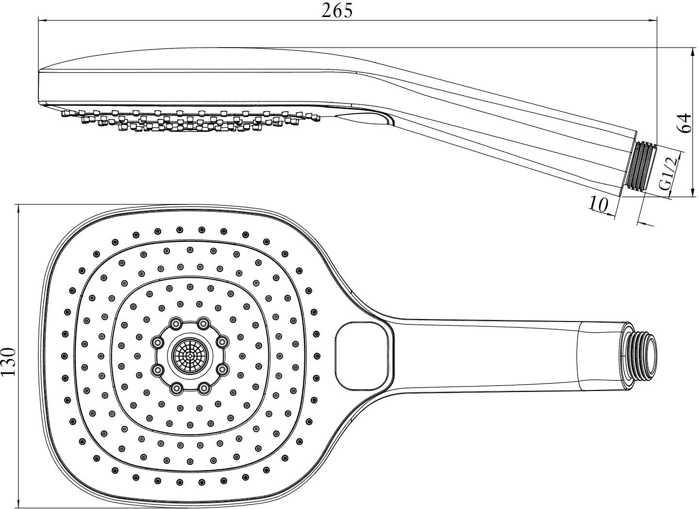 Villeroy & Boch Infinity Showers Handbrause eckig
