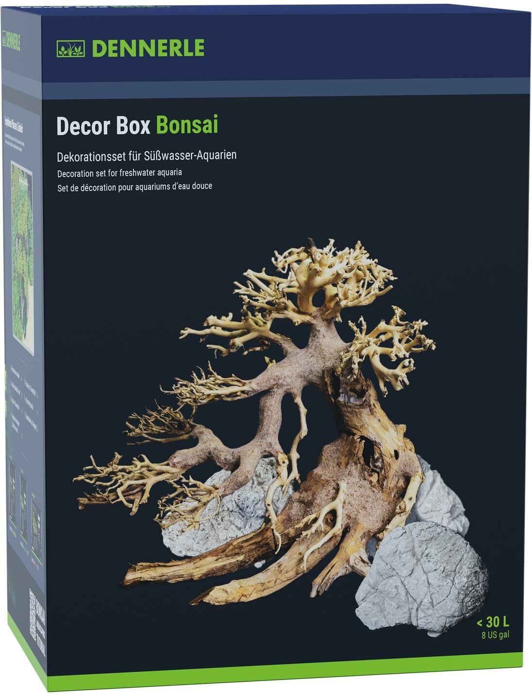Aquariendeko DENNERLE "Bonsai Box", grün, Kunstriffe, Aquariendeko grün Einheitsgröße