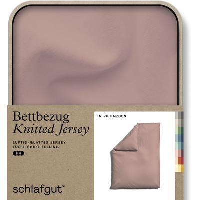 Schlafgut "Premium Bettbezug Knitted Jersey (1 St)" Ton-in-Ton Reißverschluss, Bio-Baumwolle mit Elasthan, Uni, OEKO Tex