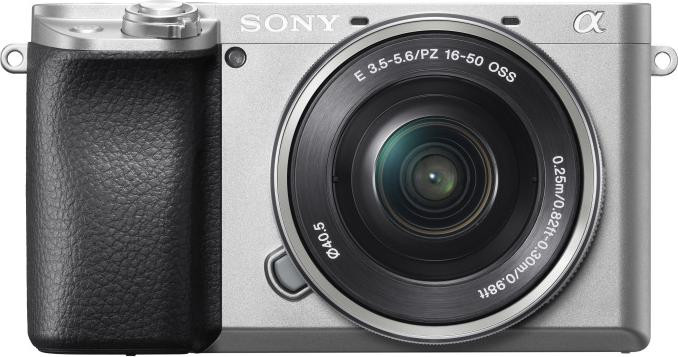 Sony α 6100 camera met 16-50mm lens, 24,2 megapixels, 4K Ultra HD, zilverkleurig