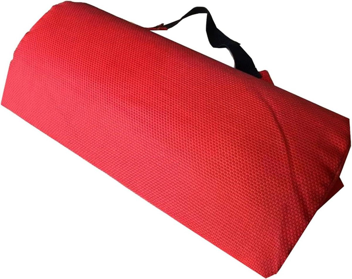 Rode ligstoel nekkussen hoofdsteun voor extra comfort van ademend textiel, 37 x 17 cm