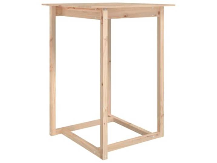 Tmriohed Bartisch 80x80x110 cm Stehtisch Kiefer Massivholz Natur Rustikaler Bistrotisch für Küche und Partyraum mit stabiler quadratischer Platte aus unbehandeltem Echtholz.