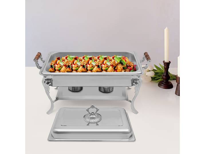 Réchaud de buffet en acier inoxydable 9L/2.38Gal, ensemble de réchauds de buffet