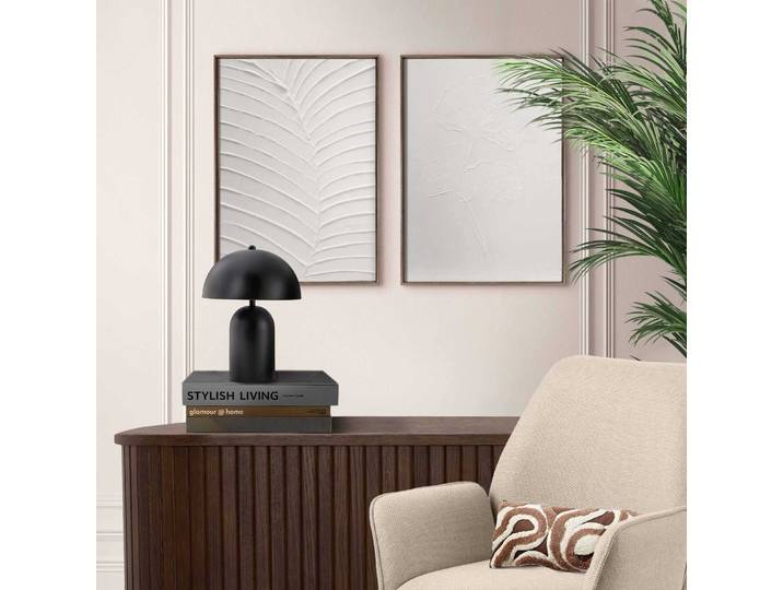 Wandbild REINDERS Minimalistische Blätter , farbe bild(er): weiß, Bilder, B/H/T: 30cm x 40cm x 6cm, 2 Stk., MDF, Wandbild, Wohnzimmer - Weiss - MDF - Abstrakt - 30x40 cm, B:30cm H:40cm T:6cm