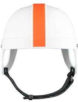 United Pet Helmet For Dogs And Cats Adjustable Dog Helmet Costume Hat white And Orange m