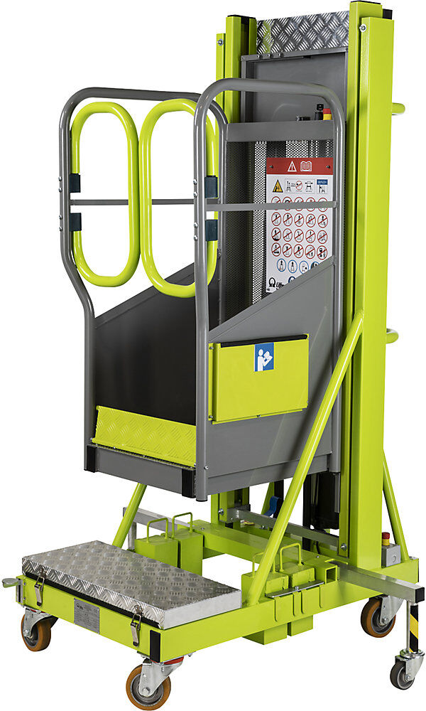 Pramac Personenlift, elektrisch heben, manuell verfahren, Arbeitshöhe 5 m