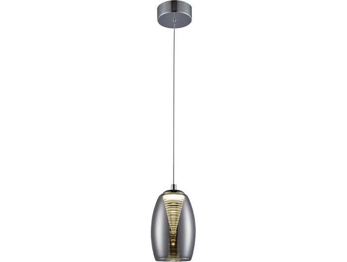 BRILLIANT LED Lampe suspendue Metropolis suspension élégante verre/métal chrome/verre fumé Réglable en hauteur