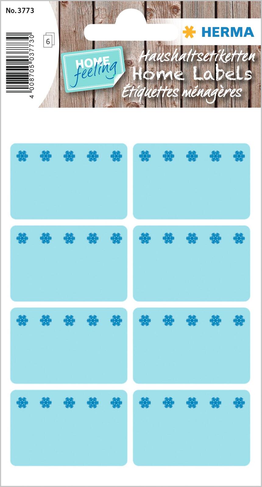 HERMA Tiefkühletiketten Eiskristalle 40,0 x 26,0 mm, blau 3773