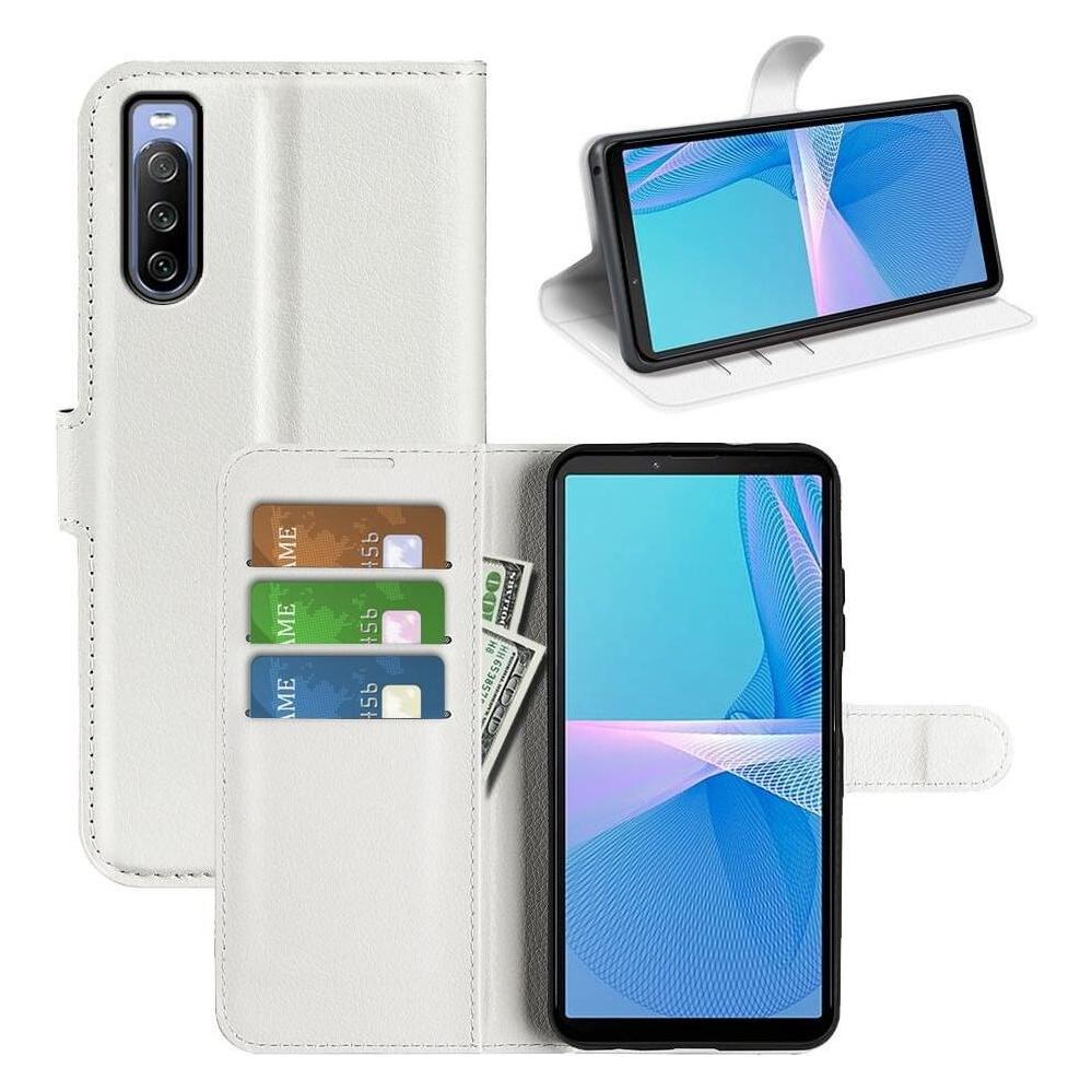Cover-Discount Sony Xperia 10 IV - Leder Etui Hülle weiss (Sony Xperia 10 IV) (101304152B)