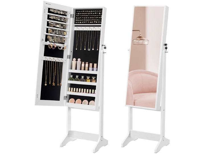 Spiegel rechteck SONGMICS MIROIR D?ÂME 151.5x36.5cm weiss