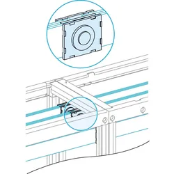 Schneider Electric LVS04640 PrismaSeT-P, Linergy BS, Verbindung, horizontal,für Schienenquerschnitt 50x10mm,60x5mm,60x10mm
