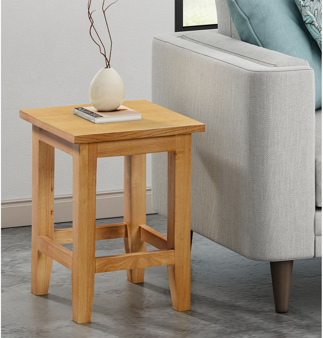 Marlow Home Co. Byrdstown Four Leg Square Side Table Brown 40cm H X 30cm W X 30cm D