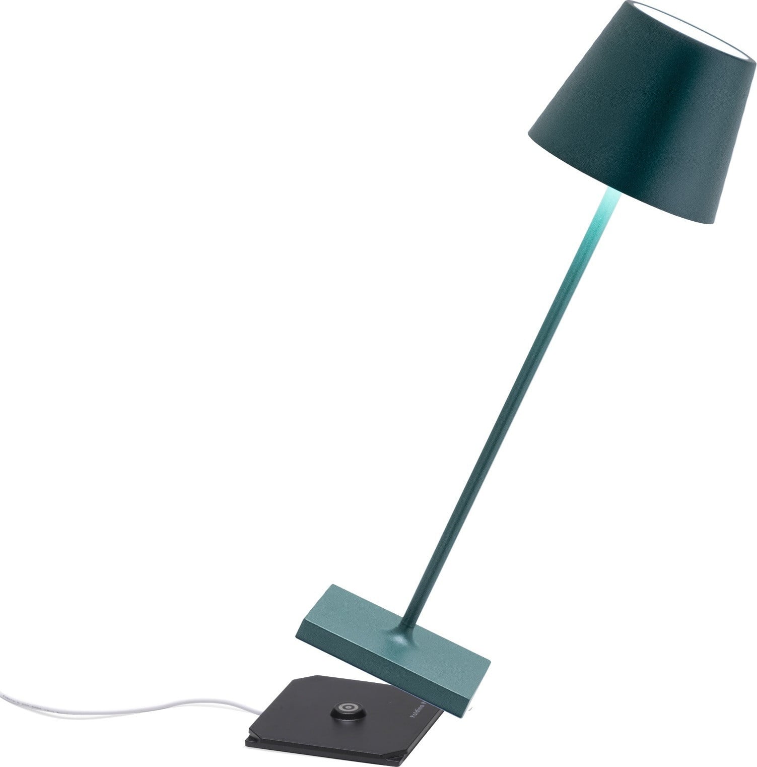 Zafferano Poldina Pro tafellamp - Oplaadbare LED-buitenlamp - Donkergroen - Hoogte: 38 cm