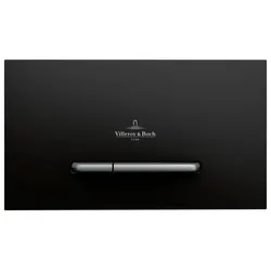 Villeroy & Boch ViConnect WC-Betätigungsplatte, 2-Mengen-Spülung, 260x150x66mm, 922169AN, Farbe: Black Matt