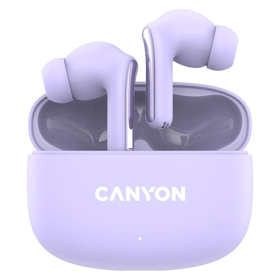 Canyon Kabellose Kopfhörer Headset OnGo 9 Lila (Keine Geräuschunterdrückung, 6 h, Kabellos) (CNS-TWS9P)