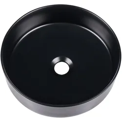 AUFSATZWASCHBECKEN Schwarz 36 cm Keramik Calig