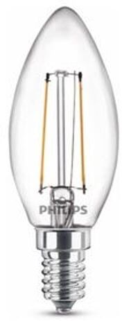 Philips lâmpada LED E14 branco quente 2W   25W