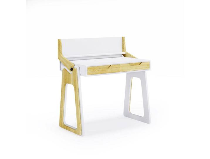 Schreibtisch Palmer Weiß Eichefarben L: 91 cm