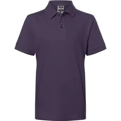 Kinder Polo-Shirt "JN070K" - S - aubergine