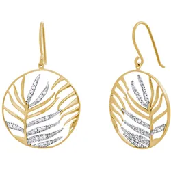 Julie Julsen JJER0833.3 Damen-Ohrringe Palmenblatt Goldfarben