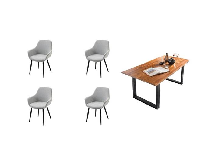 Essgruppe Eats cognac Akazie/Strukturstoff B 160 T 85 cm 4 - Essgruppe