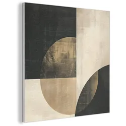 AKUSTIKBILD Abstrakt - Geometrische Formen - Schwarz - Gold Akustikpaneele 90x90 cm