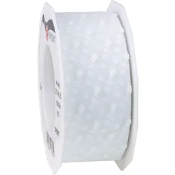 PRÄSENT Geschenkband Orient 40 mm x 25 m weiß