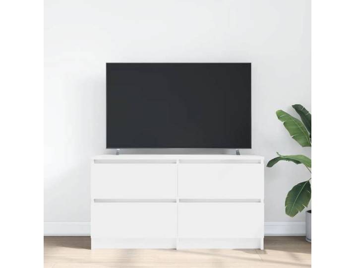 Bon plan  Meuble TV/ Table HiFi - JILI HOT - blanc 100x35x54cm - Bois d'ingénierie Thome9249494