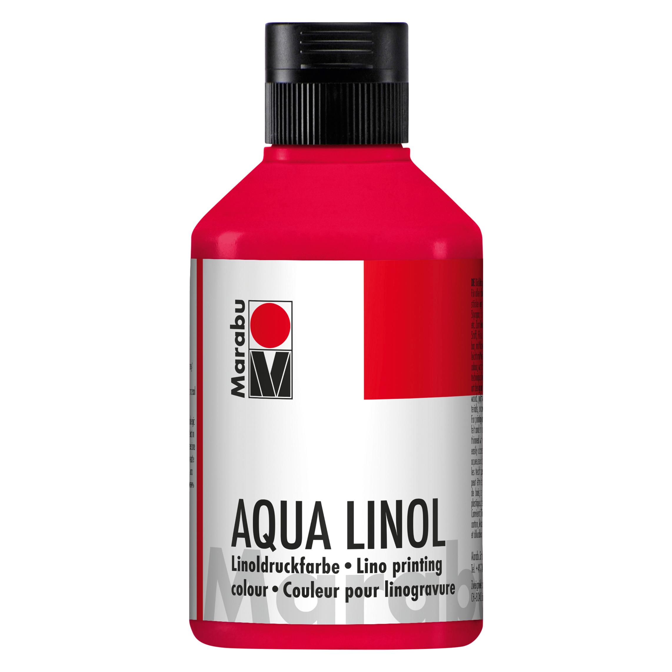Marabu Aqua-Linoldruckfarbe karminrot (250 ml) (15100013032)
