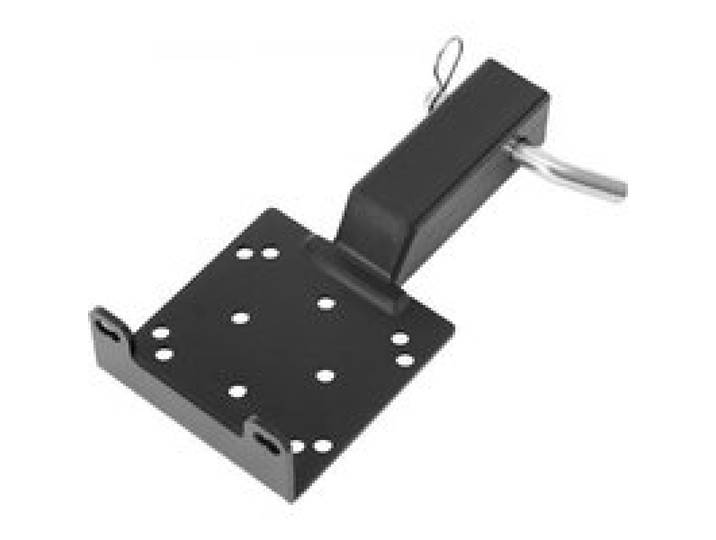 VEVOR Support de Treuil Remorque, Charge 1633 kg, Plaque de Montage Treuil pour Attelage Remorque de Récepteur 50,8 mm, 2 et 4 Trous de Boulons, Acier Thermolaqué, pour VTT, UTV, Camionnettes, Noir