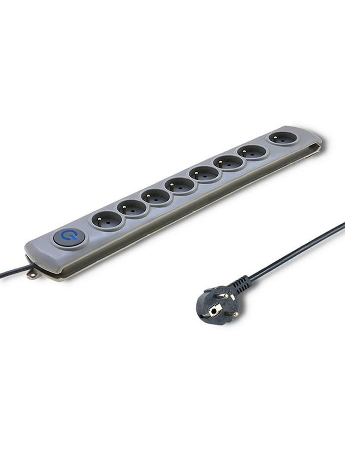 Qoltec Quick switch 50168 Überspannungsschutz - 8 Steckdosen - 3 m - Grau