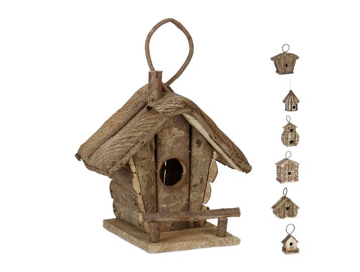 Deko Vogelhaus in verschiedenen Designs Braun