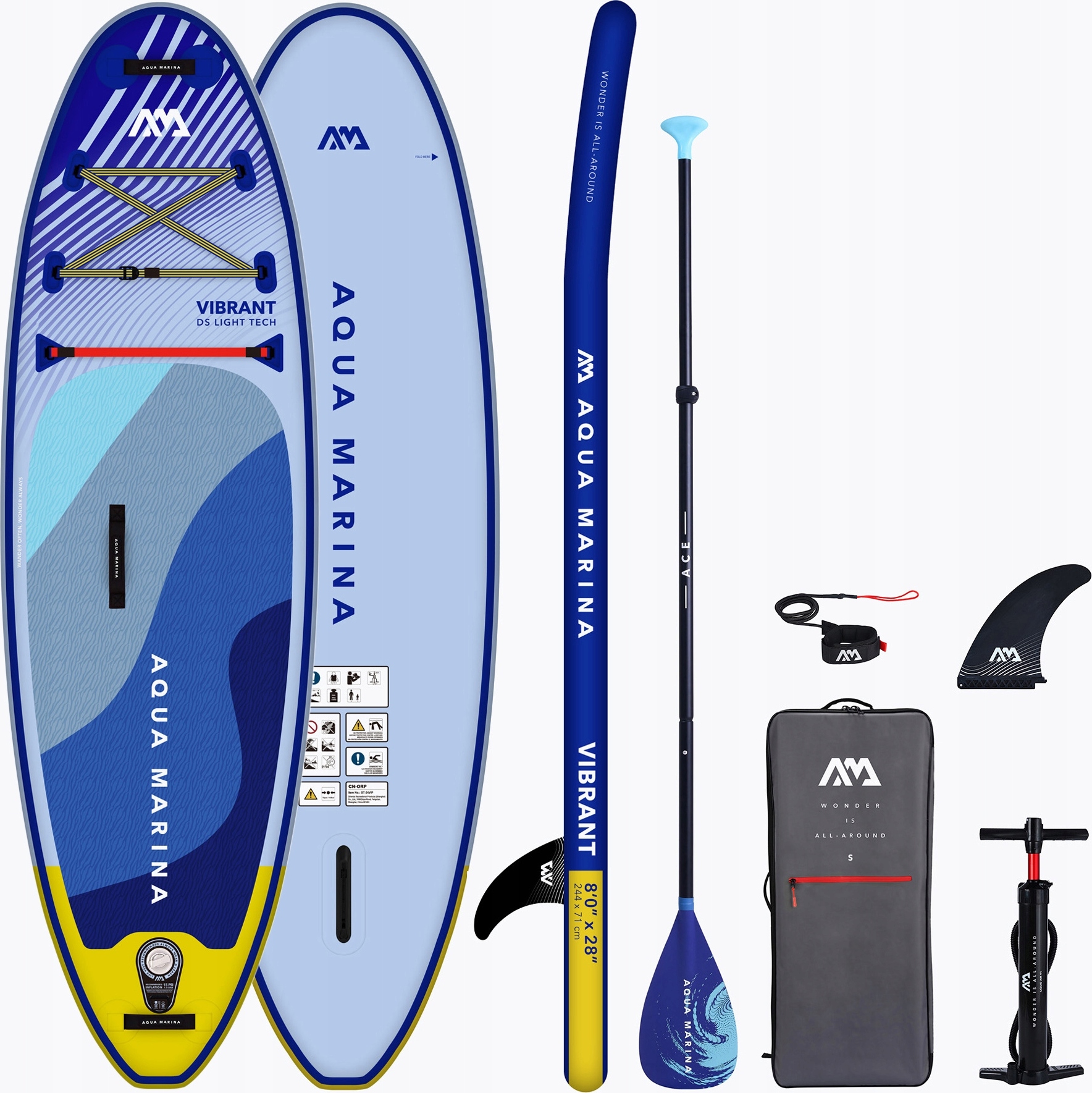 Kinder-SUP-Board Aqua Marina Vibrant 80 Drop-Stitch Swift Attach 2024 Vibrant 80x28x4