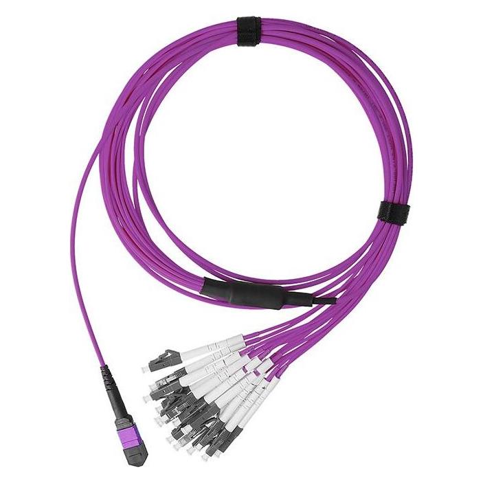 BlueOptics LWL MPO/8xLC Duplex Breakout Kabel OM4 7.5 Meter (7.50 m) (22748534)
