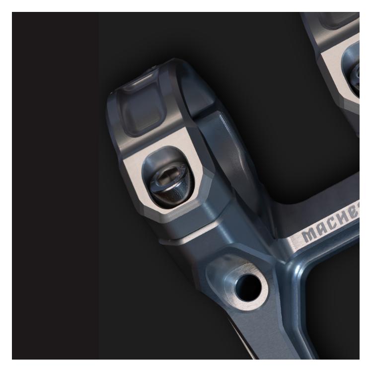 Reverse Machete Direct Mount - silber (50 mm, 35 mm) (40501)