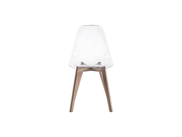 Vente-Unique Stuhl - 47 cm x 52 cm - plastik - transparent Audra, Transparent, Holz, Uni, 47x85x52 cm, Esszimmer, Stühle