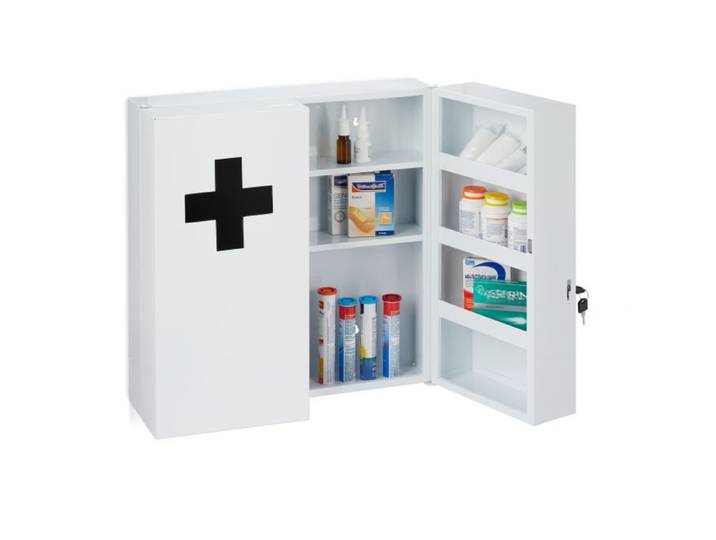 Relaxdays Medizinschrank XXL in Weiß