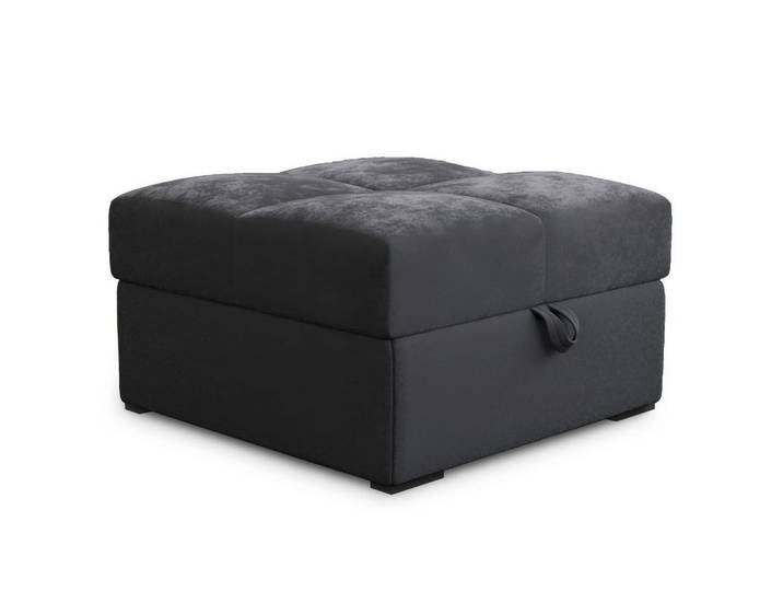 POUF MIZA Grau 65x65 cm