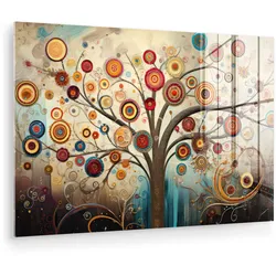 ACRYLGLASBILD Baum - Baum des Lebens - Farbe Wanddeko 60x40 cm