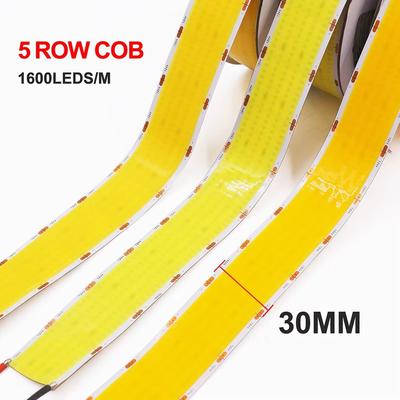 Inspired Finds 12V 24V COB LED Strip Light Super Bright High Density Flexible Linear Tape (320 600 1600 LEDs Per Meter, 3000K6500K) 5 Rows 1600led 2pin white 12v 2m